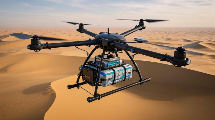 破解 "沙海孤岛" 困局，科技赋能精准送达 —— 省公航旅集团大型无人直升机首飞成功填补沙漠运输空白(图2)